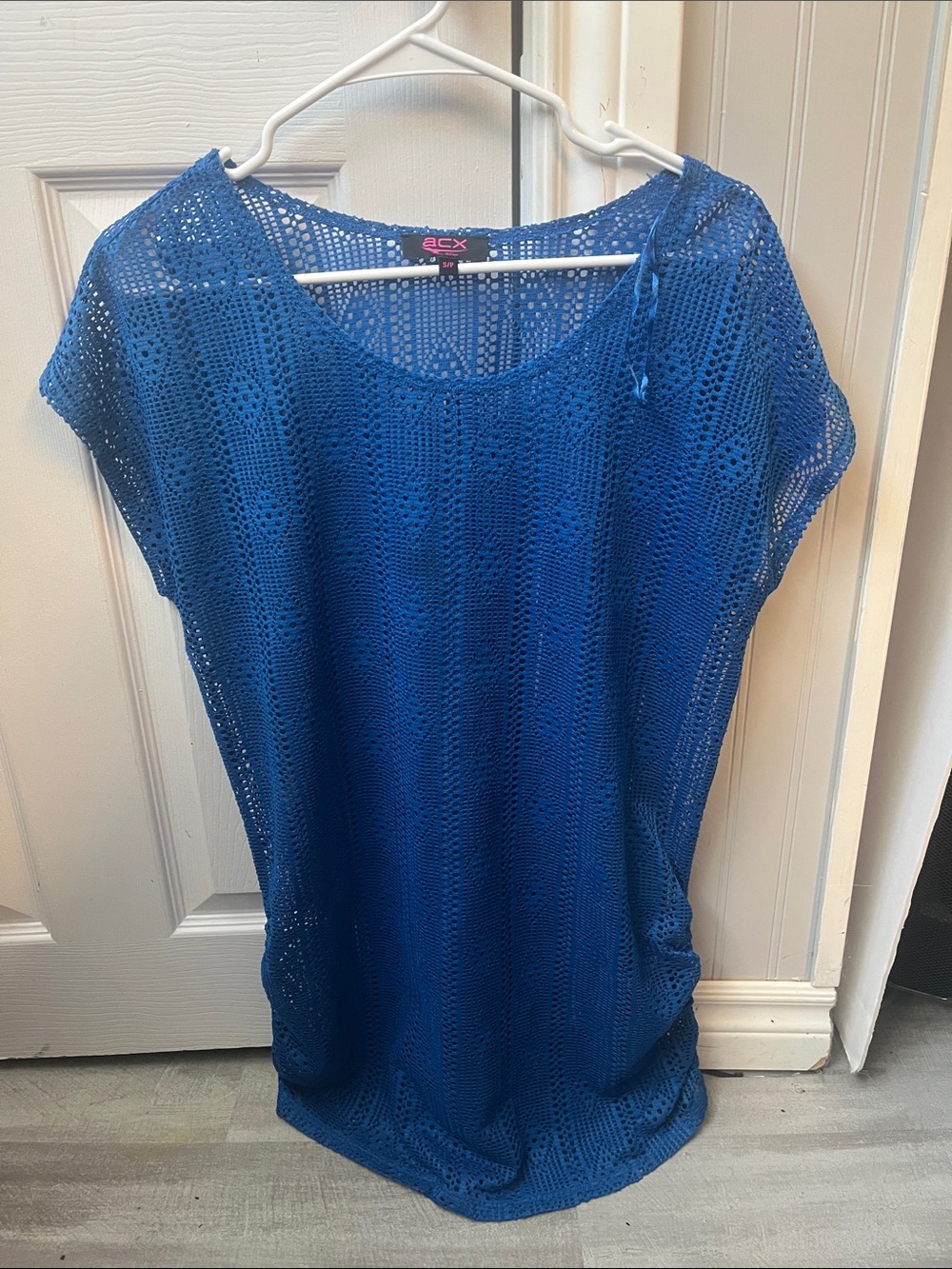 ACX Blue Crochet Swim Coverup